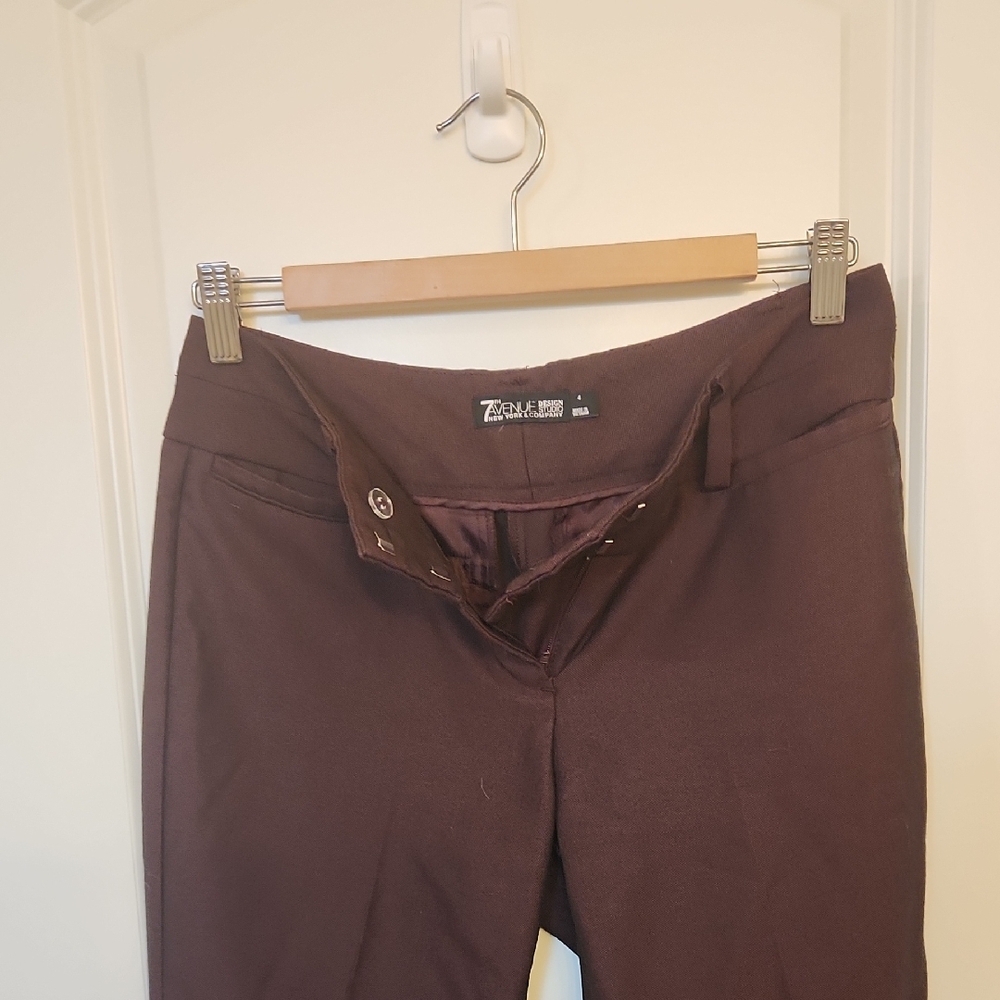 7th Ave Deep Burgundy Pants